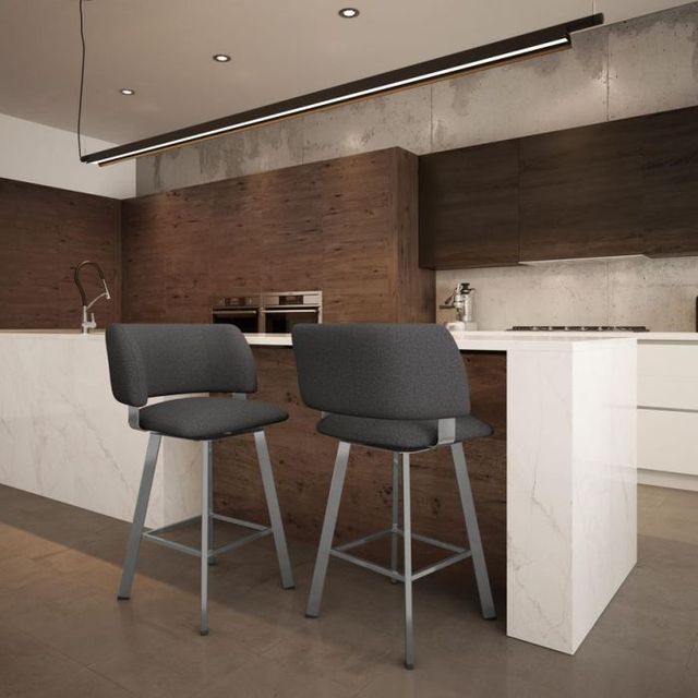 Amisco Customizable Easton Swivel Spectator Stool-1