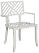 Century® Carrier and Company Sloan White Aluminum Outdoor Dining Arm Chair-0