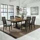 Liberty Furniture Harvest Home 7-Piece Barley Brown/Chalkboard Trestle Table Set-1