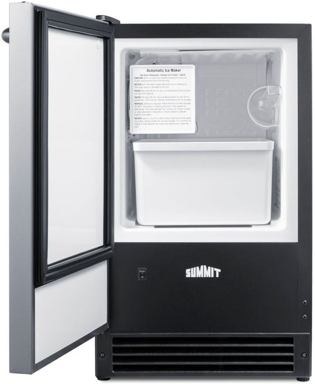 Summit® 15" 15 lb. Stainless Steel Ice Maker-2