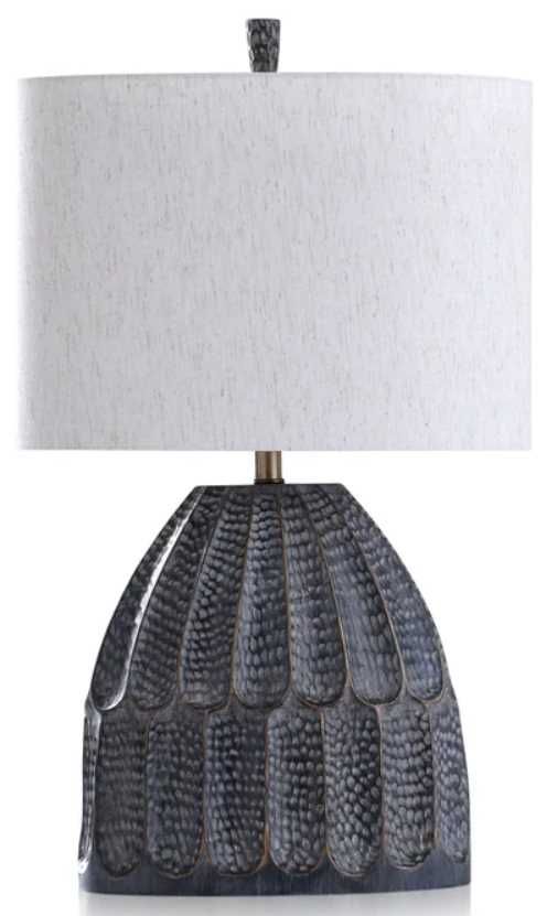 Stylecraft Malta Black/White Table Lamp-0