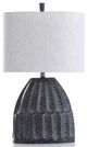 Stylecraft Malta Black/White Table Lamp-0