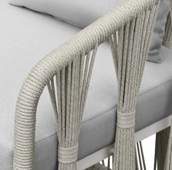 Intercon Alexa White Aluminum/Fabric Outdoor Arm Chair-4
