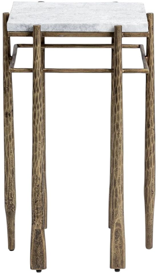 Classic Home Jasmine Moonstone White End Table-2