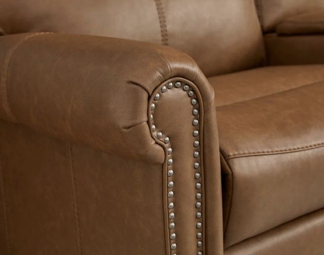 Flexsteel® Customizable Bernard Leather Power Reclining Loveseat with Console, Headrest and Lumbar-3