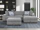 Homelegance® Raife 3-Piece Gray Sleeper Sectional with Right Chaise and Ottoman-1