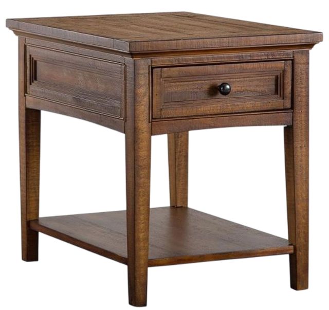Magnussen Home® Bay Creek Toasted Nutmeg End Table-0