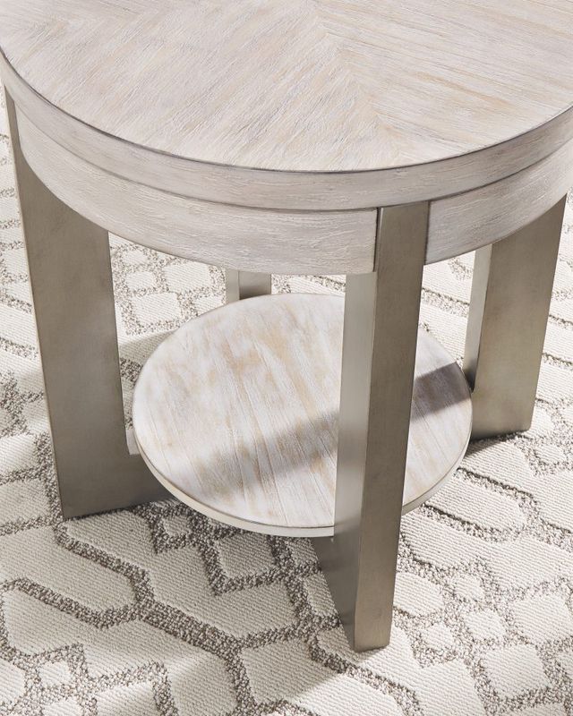 Signature Design by Ashley® Urlander Whitewash Round End Table-3