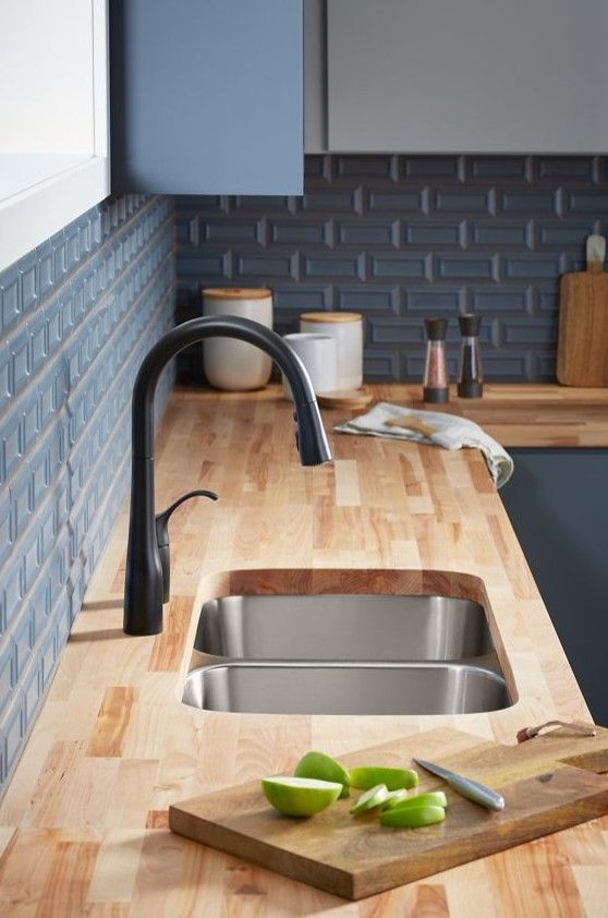 KOHLER® Simplice® Matte Black Kitchen Sink Faucet with 3-Function Sprayhead-1