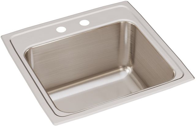 Elkay Lustertone® Lustrous Satin 19.5" 2-Hole Single Bowl Drop-in Laundry Sink-0