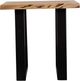 Porter International Designs Manzanita Natural End Table with Black Trapezoid Base-1