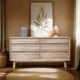 LH Home Gia Light Driftwood 6-Drawer Dresser-2