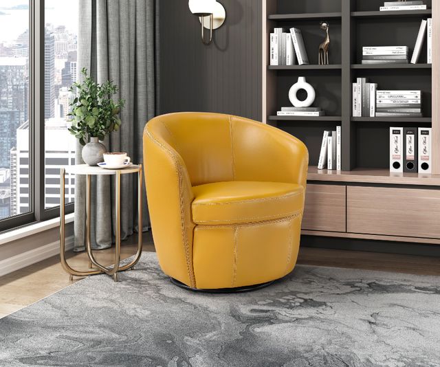 Homelegance® Tanner Yellow Swivel Accent Chair-1