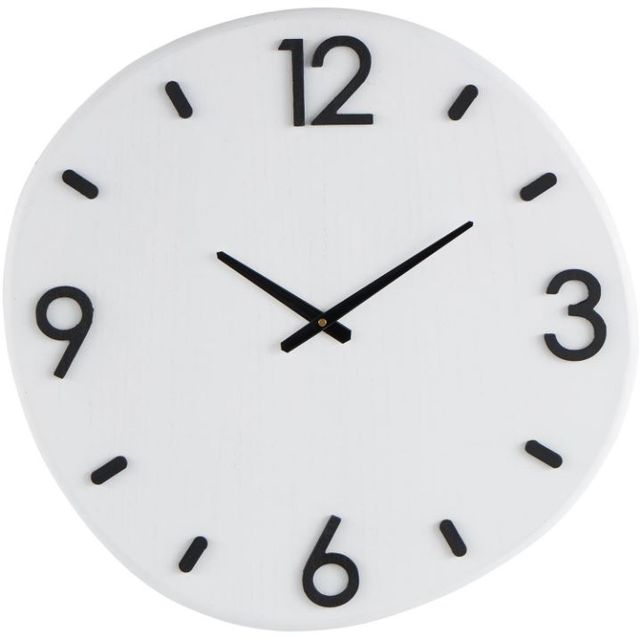 Deco Marche White Round Decorative Wall Clock-0