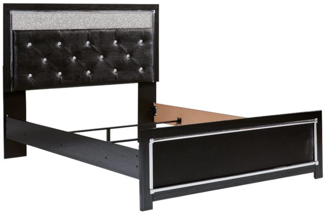 Signature Design by Ashley® Kaydell Black Queen Upholstered Panel Bed with LED Lights-1