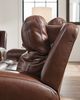 Signature Design by Ashley® Momentum Moves Mahogany Power Reclining Loveseat with Console and Adjustable Headrest-5