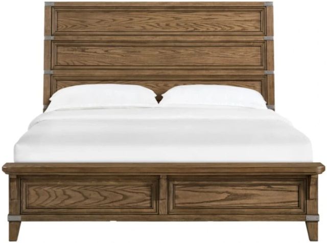Intercon Forge Wire Brushed Weathered Chestnut King Panel Bed-2