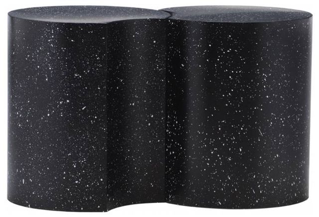 Meridian Furniture Dimple 2-Piece Black 16" Modular Nesting End Table Set-0