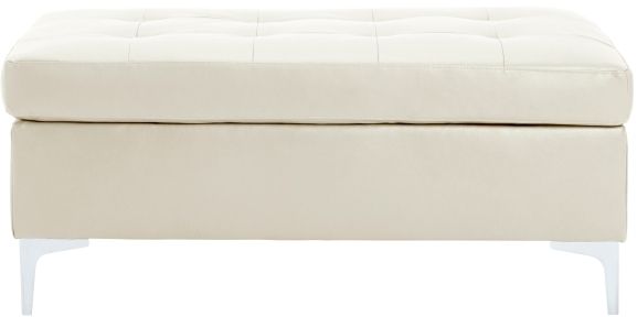 Homelegance® Barrington White Ottoman-1