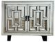 Million Dollar Rustic White Carved Console Table with Mirror-0