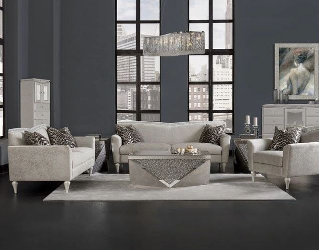 Michael Amini® Melrose Plaza Dove Upholstered Swivel Chest-1