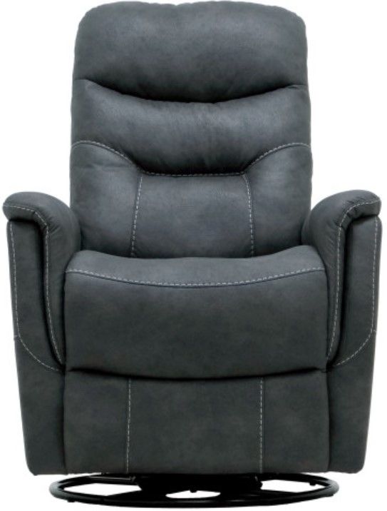 Emerald Home Danyon Charcoal Manual Swivel Glider Recliner-3