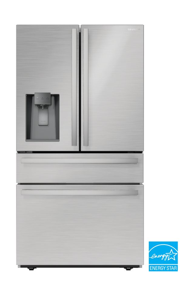 Sharp® 36 in. 21.6 Cu. Ft. Stainless Steel Counter Depth French Door Refrigerator-1