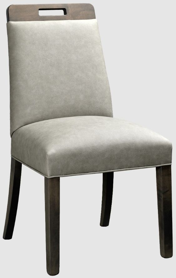Country View Woodworking Customizable Camille Side Chair with Brown Maple Legs-0