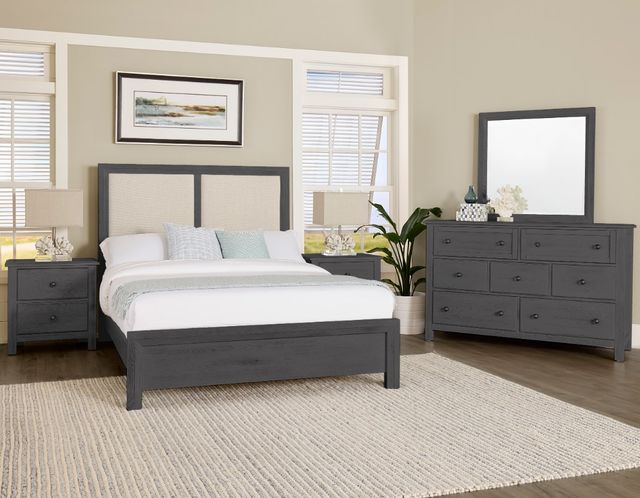 Artisan & Post by Vaughan-Bassett Customizable 127 Custom Express Pebble King Upholstered Panel Bed-1