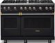 Viking® 5 Series 48" Onyx Pro Style Gas (NG) Range with Brushed Brass Trim-0