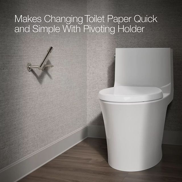 KOHLER® Purist® Vibrant Polished Nickel Pivoting Toilet Paper Holder-3