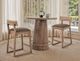 International Furniture Direct Balam Gunmetal/Stained Brown Upholstered Barstool-1