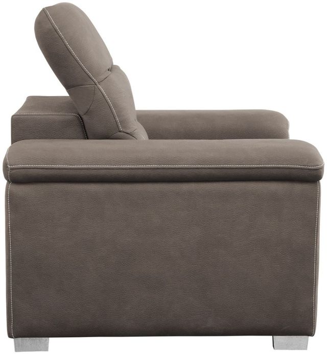 Mazin Furniture Alfio Taupe Chair with Pull-out Ottoman-3