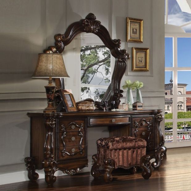 ACME Furniture Versailles Cherry Oak Vanity Desk-3