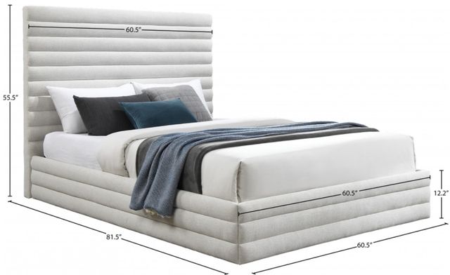 Meridian Furniture Maxwell Cream Full Panel Bed-3