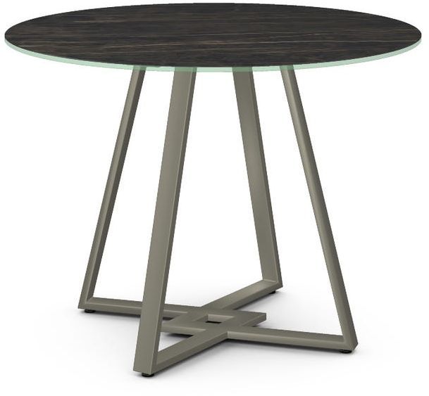 Amisco Customizable Dirk 39" Black Italian Porcelain Top Round Table-0