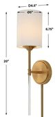 Uttermost® Awyr Warm Brass 1-Light Sconce-2