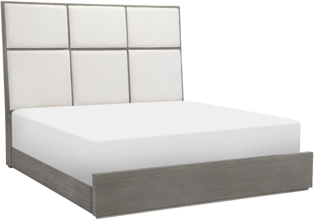 Legacy Classic Terra Luna Nightfall/White Cloud Queen Upholstered Panel Bed-0