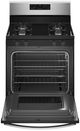 Whirlpool® 29.88" Free Standing Gas Range-Black On Stainless-1