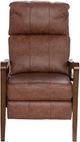 Best® Home Furnishings Ryberson Cognac/Dark Walnut Leather Manual High Leg Recliner-1