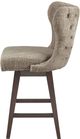 Olliix by Madison Park Camel/Brown Hancock High Wingback Button Tufted Upholstered Swivel Counter Stool-2