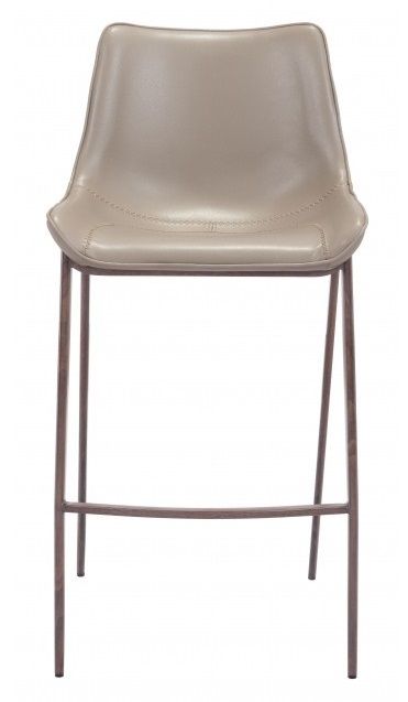 Zuo® Modern Magnus Gray/Walnut Bar Chair-0