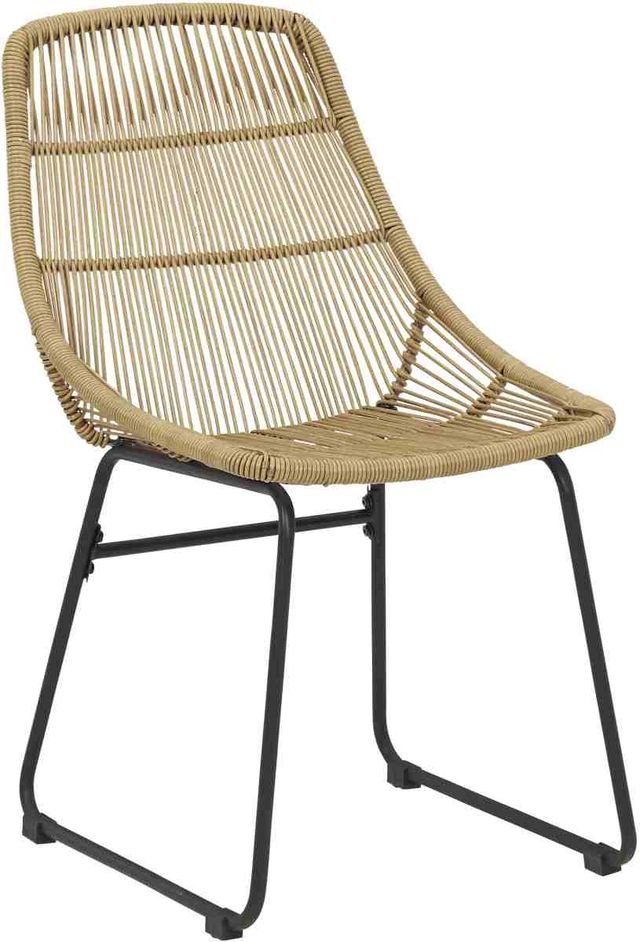 Signature Design by Ashley® Coral Sand 3-Piece Light Brown/Black Outdoor Conversation Set-1