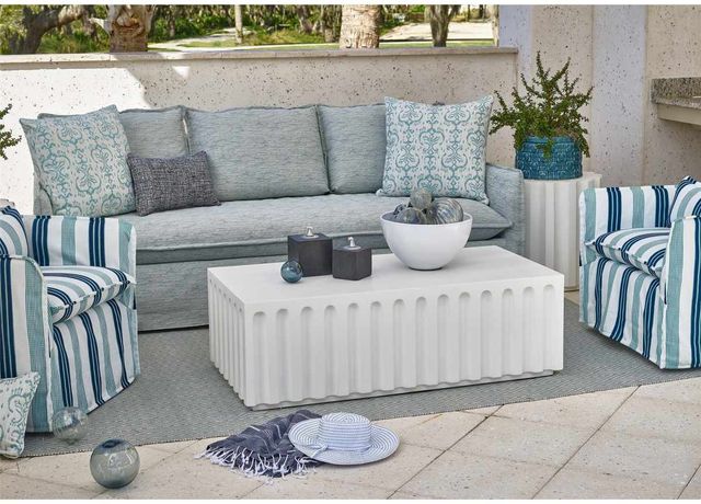 Universal Explore Home™ Coastal Living Outdoor Edisto Abaco White Cocktail Table -1