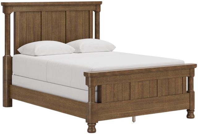 Signature Design by Ashley® Rowlenstown Brown Queen Poster Bed-1
