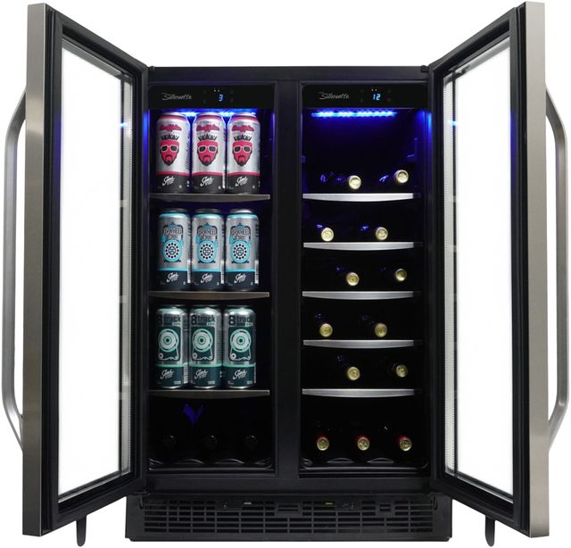 Silhouette® Emmental 24" 5.1 Cu. Ft. Stainless Steel Built-In Beverage Center-1