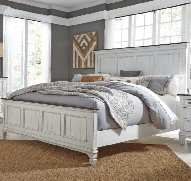 Liberty Furniture Allyson Park Wirebrushed White California King Panel Bed-1