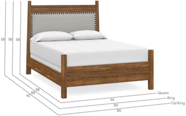 Bassett® Furniture Customizable BenchMade Heritage Queen Live Edge Upholstered Panel Bed-1