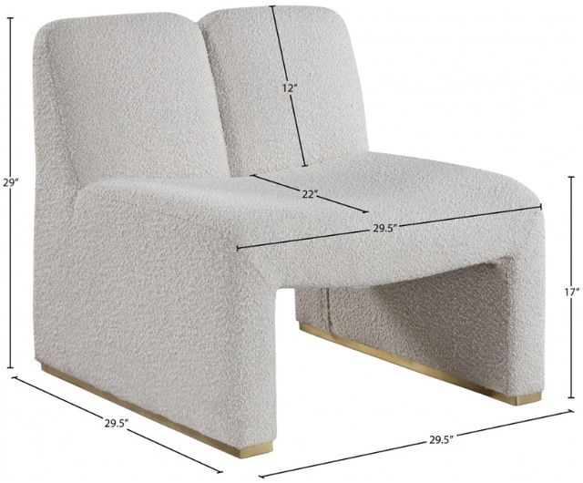 Meridian Furniture Alta Cream Accent Chair-2