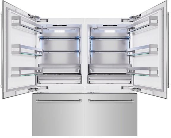 ZLINE 72" 39.6 Cu. Ft. Stainless Steel Built In French Door Refrigerator-1